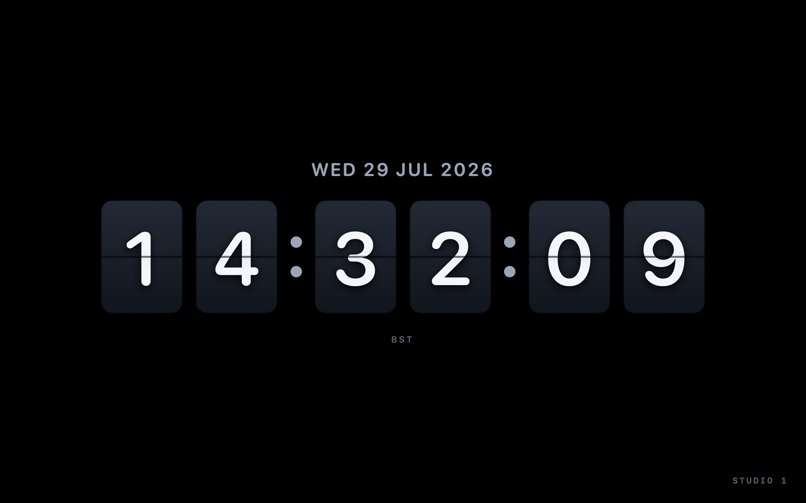 Flip clock face